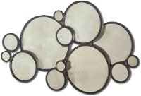 Rustic Metal Circles Mirror