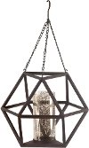 Hanging Metal Pendant with Candle Holder