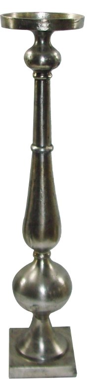 Aluminum 29 Inch Pedestal Candleholder