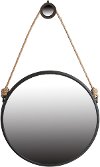 Clearance 19 Inch Hanging Round Mirror with Rope