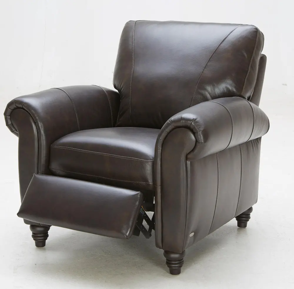 Baxter 40 Inch Brown Leather-Match Recliner-1