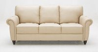 Baxter 84 Beige Leather Match Sofa RC Willey Furniture