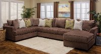 Brown Casual Contemporary 3 Piece Sectional - Fortune