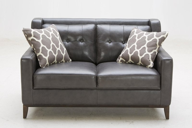 nigel 80 charcoal leather sofa