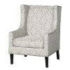 Clearance Tan and White Wingback Accent Chair - Biltmore