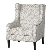 Traditional Tan Wingback Accent Chair - Biltmore
