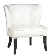 Off-White Modern Accent Chair - Hilton