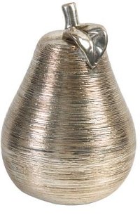 7 Inch Silver Pear Sculpture