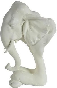 White Elephant Figurine