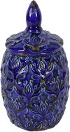 Cobalt Blue 12 Inch Ceramic Lidded Jar