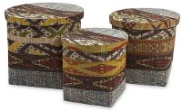 13 Inch Multi-Color Water Hyacinth Basket With Lid