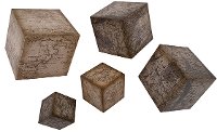 Paper and Iron 5 Piece Map Wall Decor