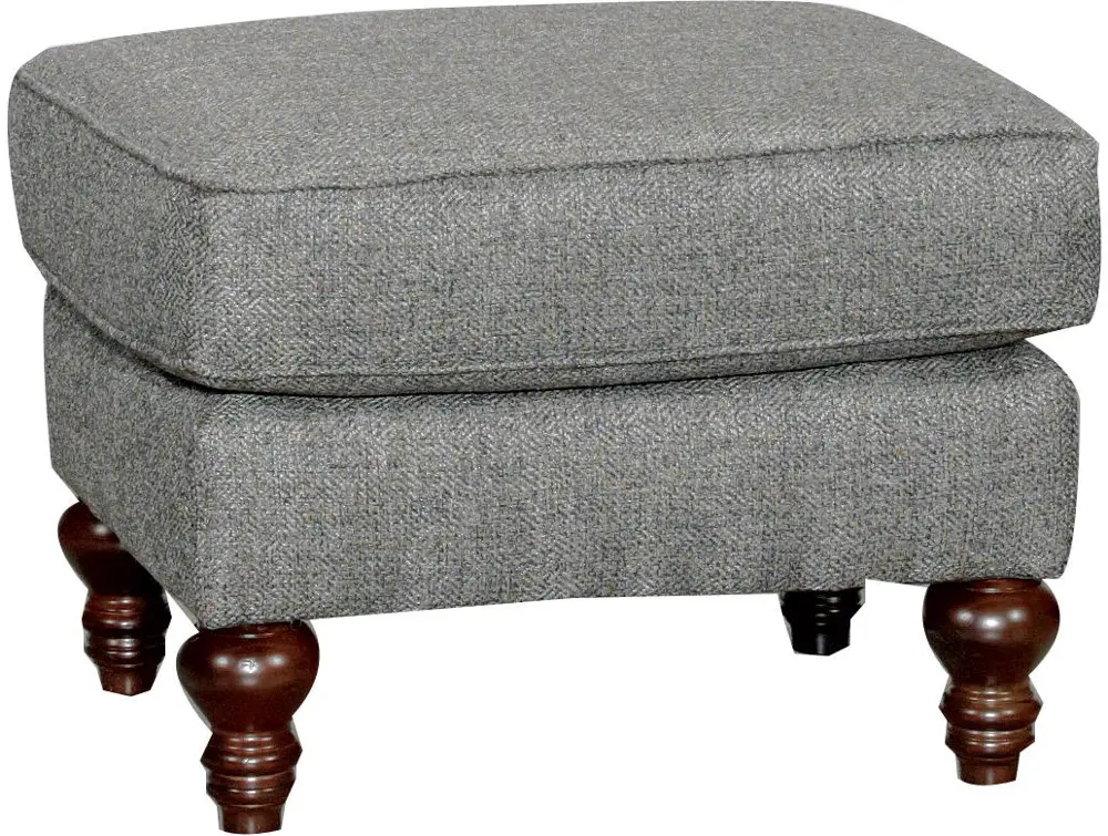 Slate Gray Upholstered Ottoman-1