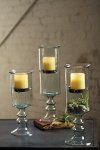 19 Inch Glass Cylinder with Pedestal