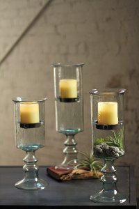 15 Inch Glass Cylinder with Pedestal
