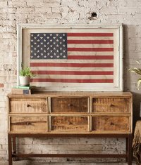 Large Framed American Flag