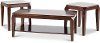 Contemporary Walnut 3 Piece Coffee Table Set - Docila