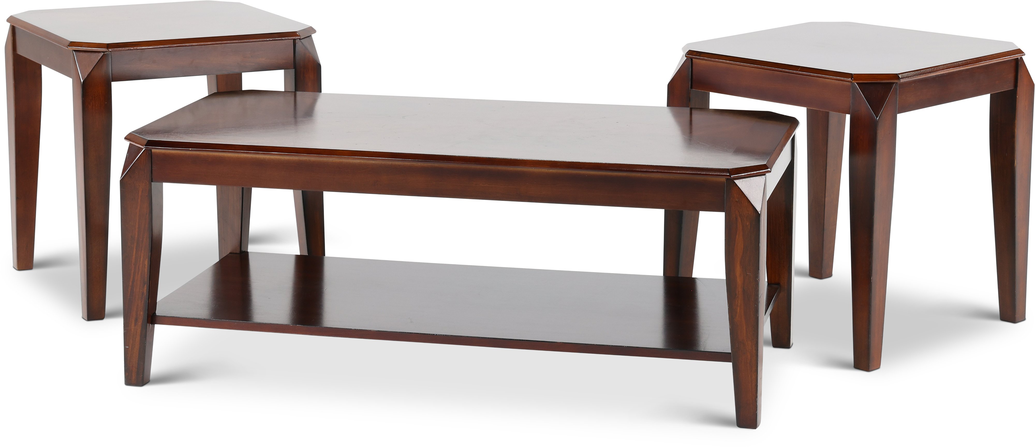 Docila Contemporary Walnut Table, Set of 3-1