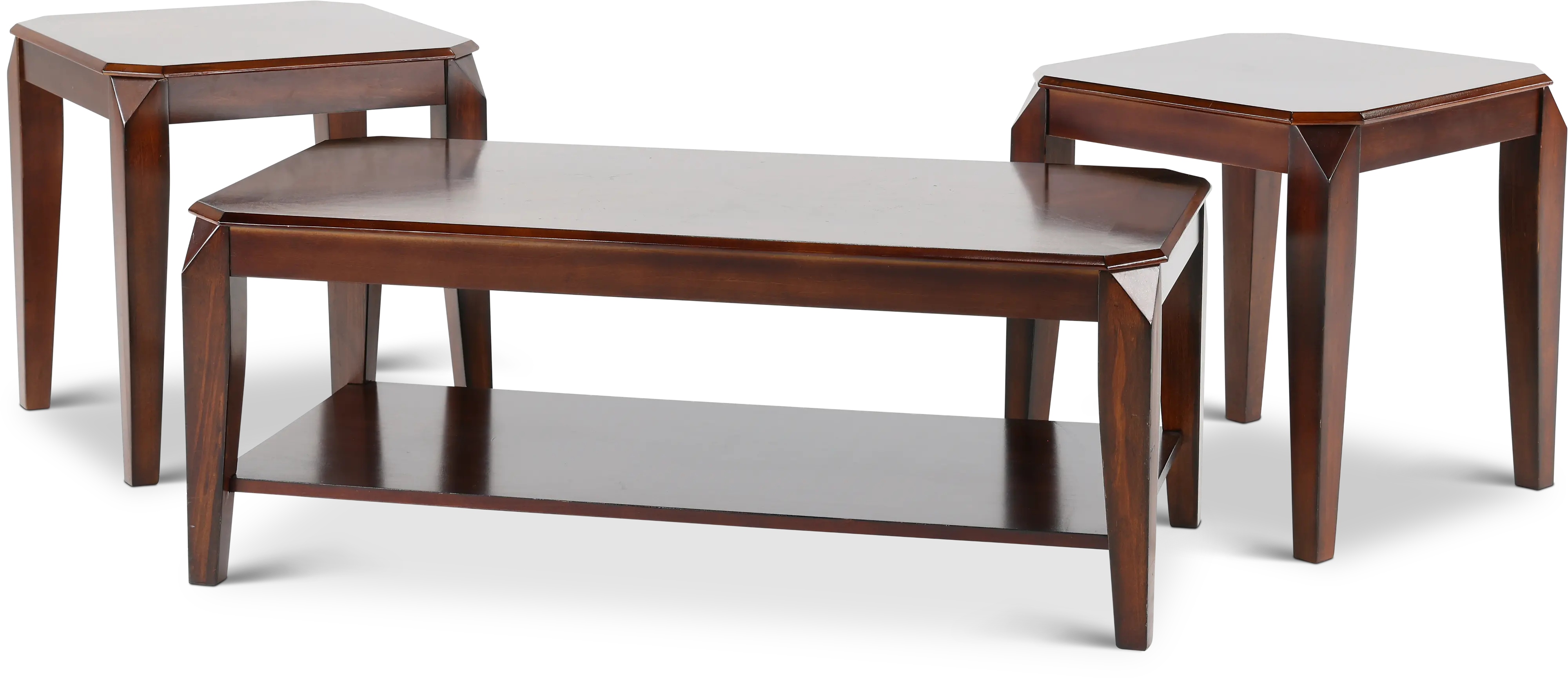 Docila Contemporary Walnut Table, Set of 3-1