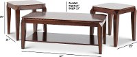 Docila Contemporary Walnut Table, Set of 3-2