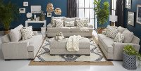 Casual Contemporary Oatmeal Sofa - Renegade-2