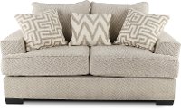 Casual Contemporary Oatmeal Loveseat - Renegade