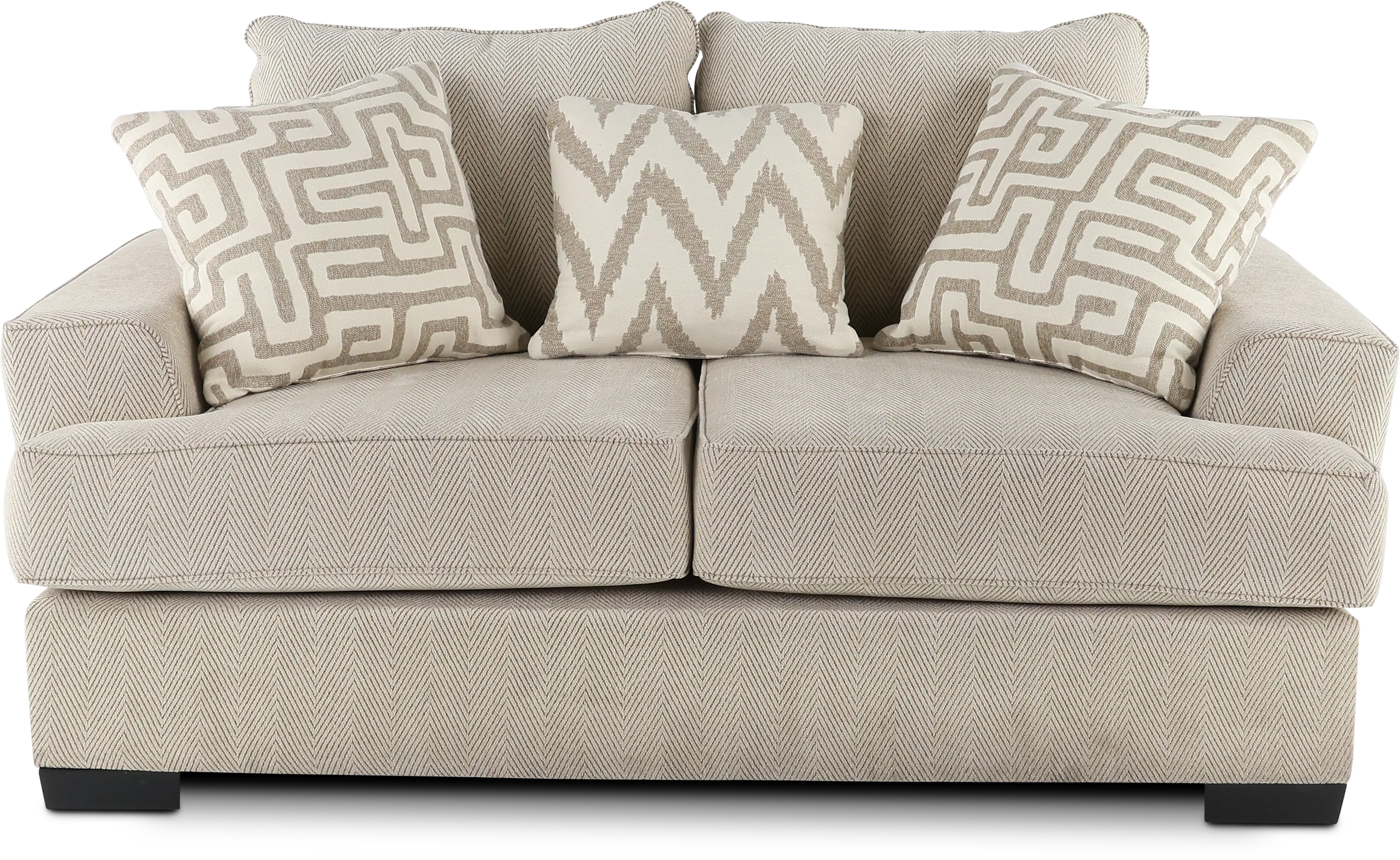 Renegade Casual Contemporary Oatmeal Loveseat-1