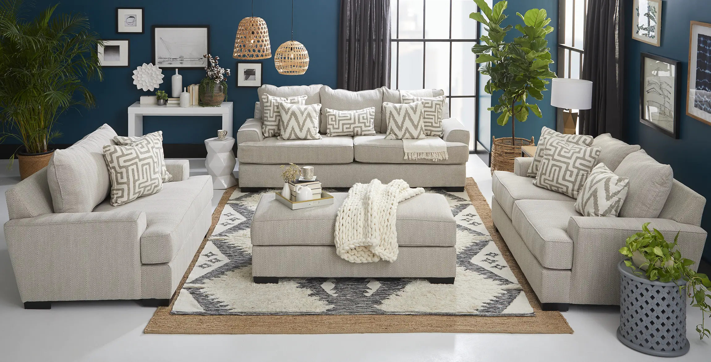 Renegade Casual Contemporary Oatmeal Loveseat-2