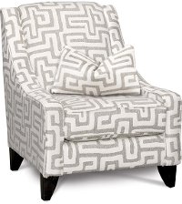 Contemporary Oatmeal & Cream Accent Chair - Renegade