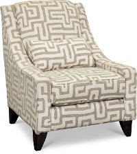 Contemporary Oatmeal & Cream Accent Chair - Renegade-2