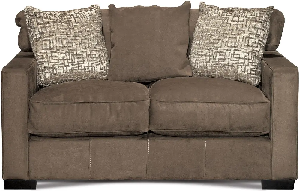 Gibson 66 Inch Taupe Upholstered Loveseat-1