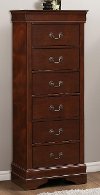 Traditional Brown Cherry Lingerie Chest of Drawers - Mayville