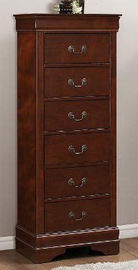 Traditional Brown Cherry Lingerie Chest of Drawers - Mayville