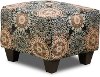 Floral Pattern Upholstered Accent Ottoman - Bullet Collection