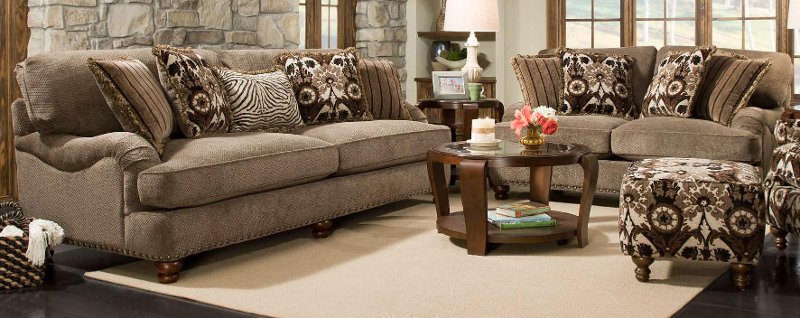 Traditional Mink Brown 2 Piece Living Room Set Prodigy