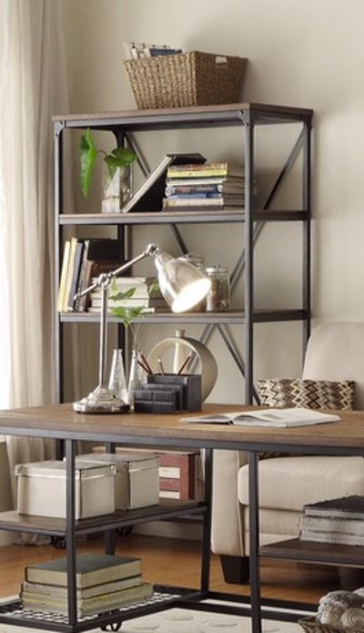 40 Inch Industrial Book Case - Iron Works Collection