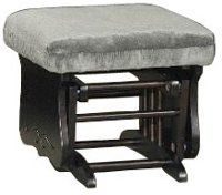 Ash Gray Glider Ottoman - Bedazzle
