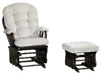 Tan Glider Rocker & Ottoman - Bedazzle
