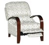 Cream & Slate Gray Push-Back Recliner - Joyful-2