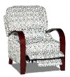 Slate Gray & Blue Push-Back Recliner - Joyful-2
