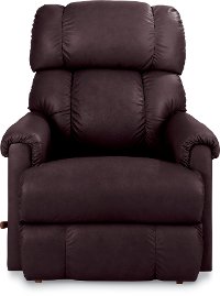 10-512LB133409RECL Burgundy Leather-Match Manual Reclina-Rocker® Recliner - Pinnacle
