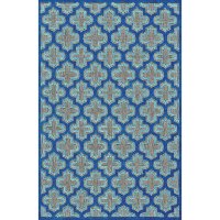 5 x 8 Medium Navy Blue Indoor-Outdoor Rug - Raphia II