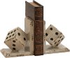 Wood Dice Bookend Pair
