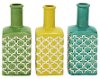 Clearance Assorted 12 Inch Ceramic Vase With Quatrefoil Design