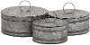 10 Inch Round Metal Covered Box