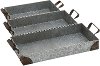 22 Inch Metal Tray with Handles