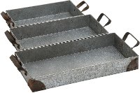 22 Inch Metal Tray with Handles
