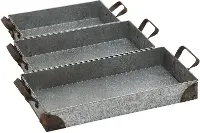 22 Inch Metal Tray with Handles