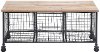 Metal & Wood Storage Bench