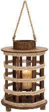 20 Inch Hanging Wood Lantern